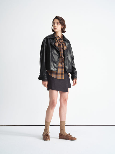 Asym Wrap Mini Skirt